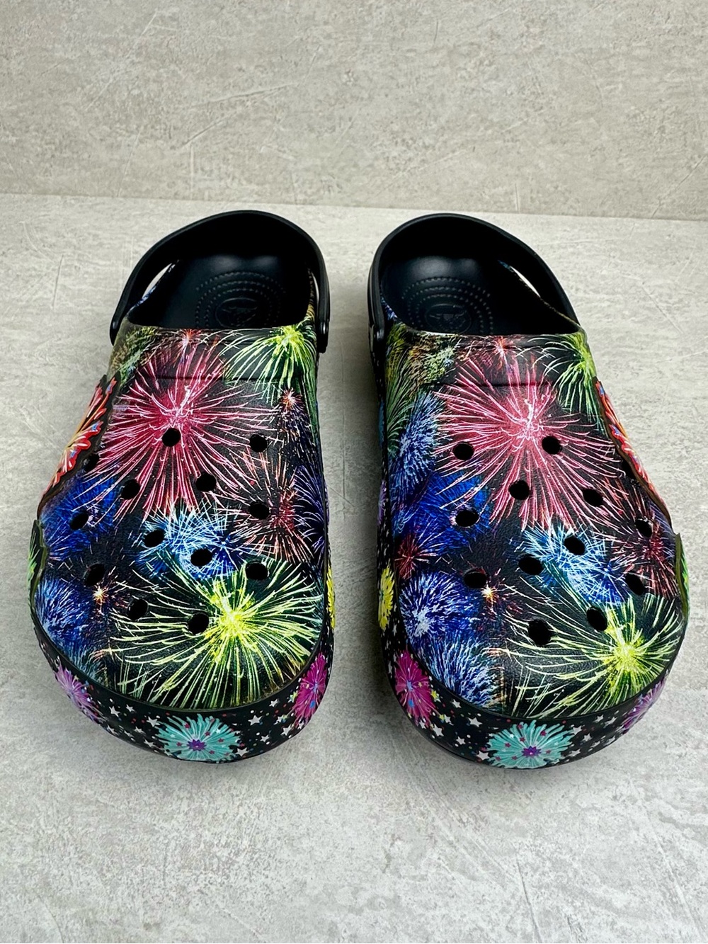 Crocs Crocband Fireworks Light Up Clogs M11 W13 Black Multicolor